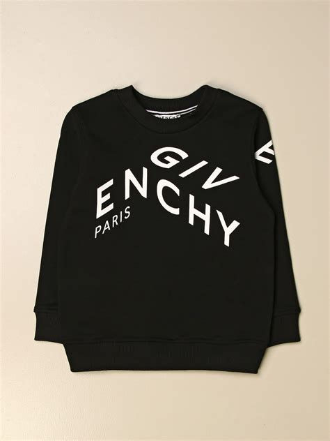 Givenchy Felpa Nera In Cotone Bambino 